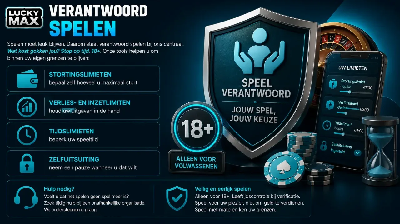 Verantwoord spelen tools en limieten icoon